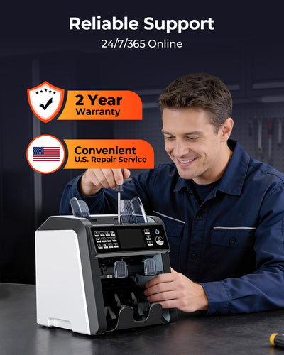 MUNBYN IMC08 money counter machine with reliable support