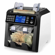 MUNBYN IMC08 Bank-Grade Money Counter: Two-Pocket Design, Mixed Denomination Counting & 12-Point Counterfeit Detection