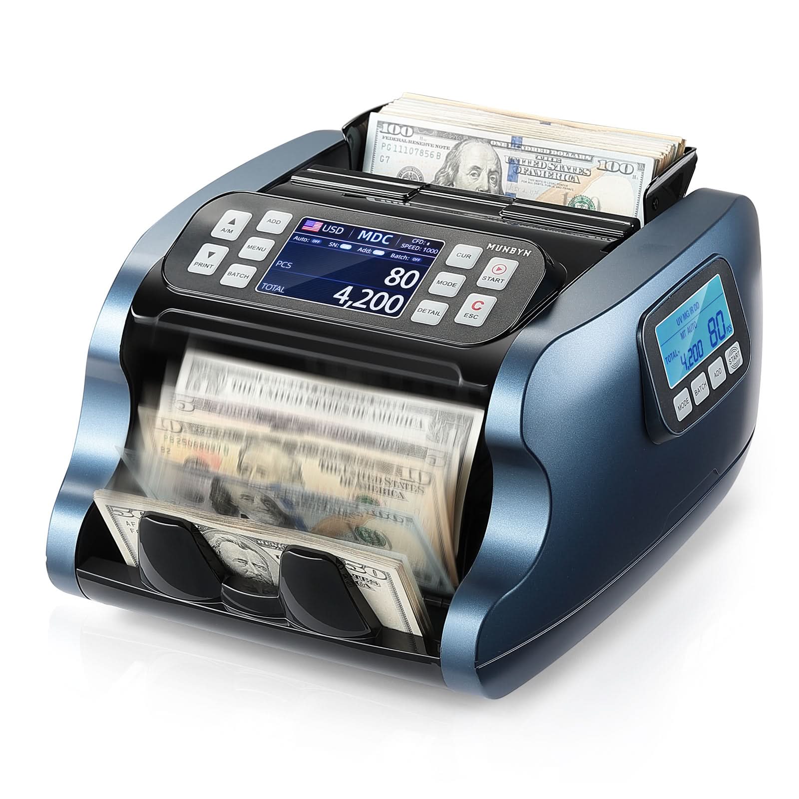 MUNBYN IMC22 Mixed Denomination Money Counter (Upgraded Version of IMC09)