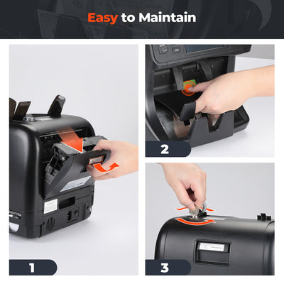 MUNBYN IMC40 black money counter machine with digital display