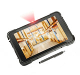MUNBYN IRT01P Windows scanner tablet showing a sleek touchscreen interface with barcode scanning features.