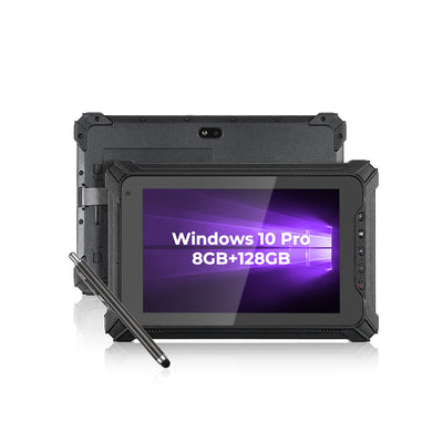 Black MUNBYN IRT06 Windows scanner tablet with a touchscreen display and barcode scanning features.