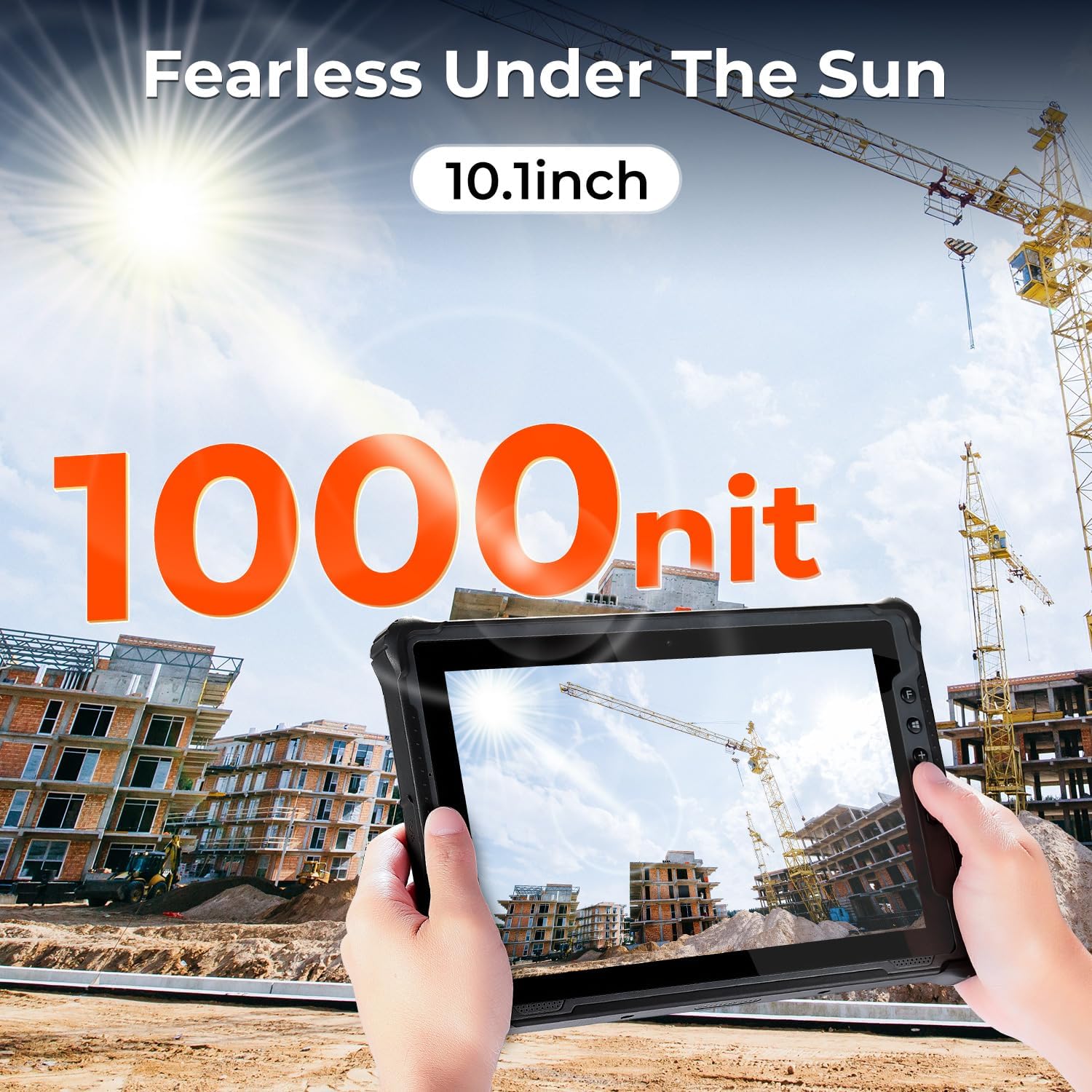 MUNBYN IRT14 10.1" Rugged Windows Tablet with 1000-Nit Display