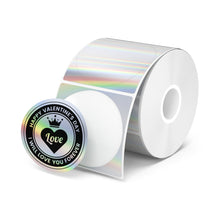 MUNBYN Holographic Silver Thermal Sticker Labels
