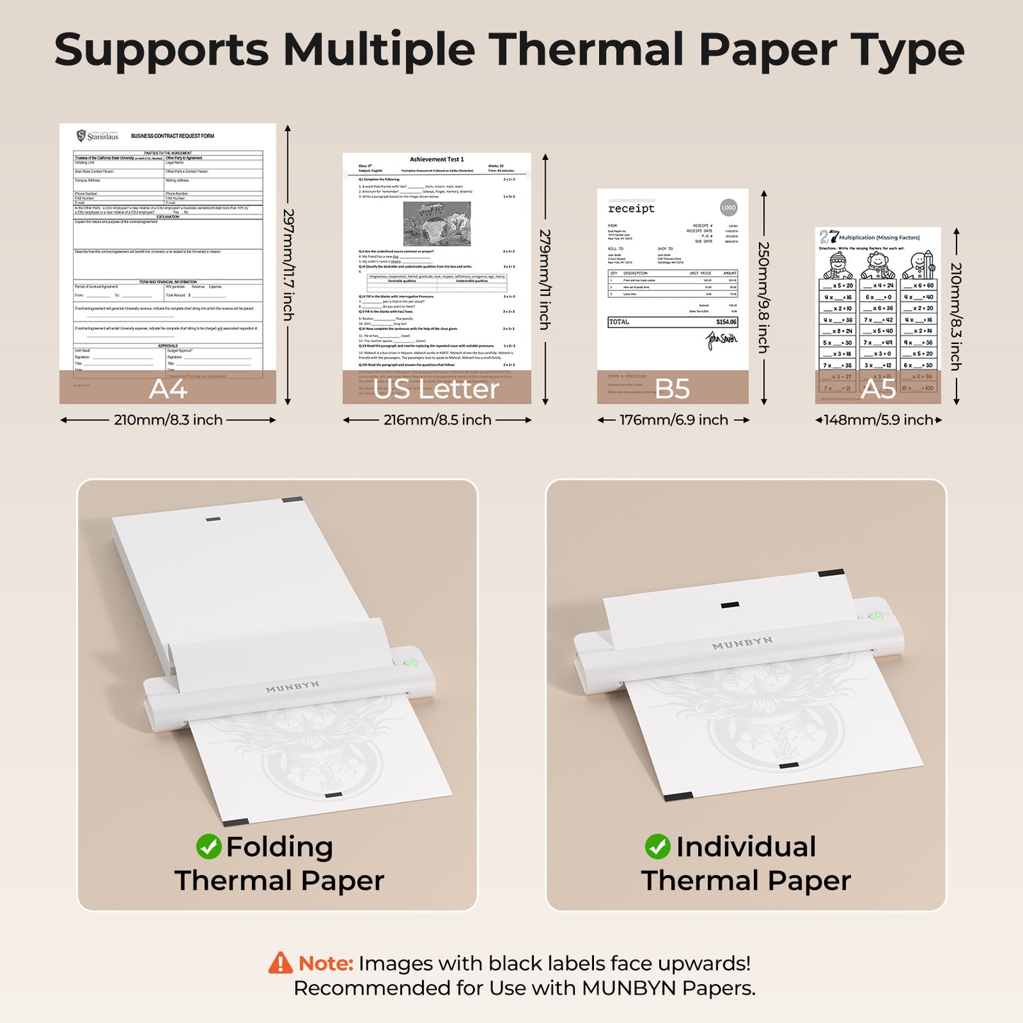 MUNBYN ITP02 Wireless Portable Printers