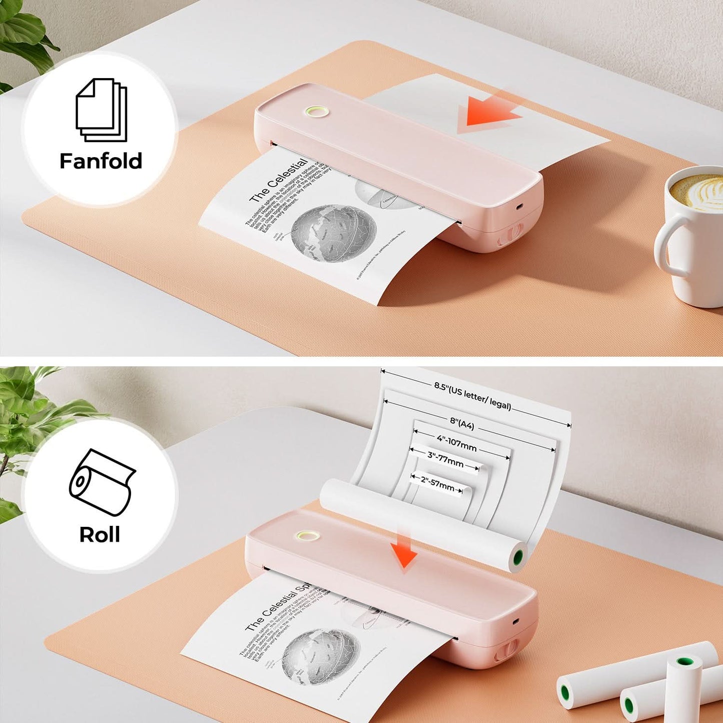 Munbyn Anywhere Office Kit ITP04 A4 Document Printer + MC240 Bluetooth Label Printer