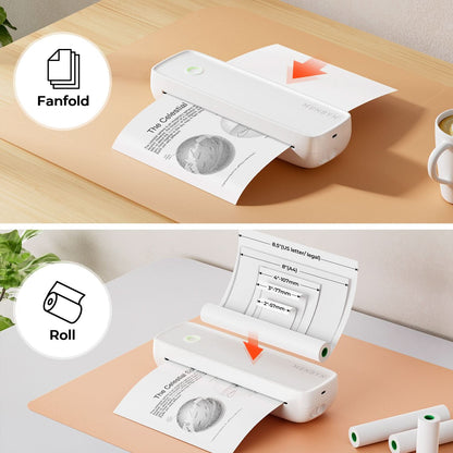 Munbyn Anywhere Office Kit ITP04 A4 Document Printer + MC240 Bluetooth Label Printer