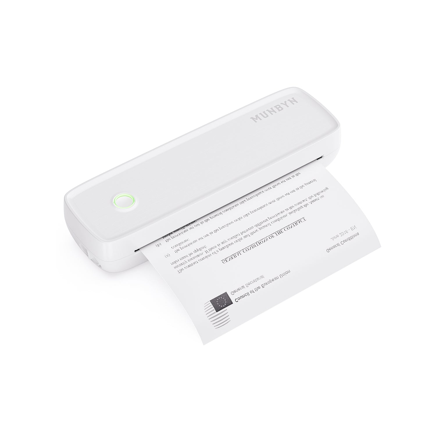 MUNBYN ITP04 Inkless A4 Portable Wireless Printer - White