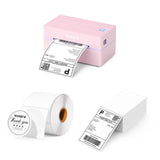 MUNBYN RealWriter 130B thermal label printer kit with multiple labels and accessories for efficient printing.