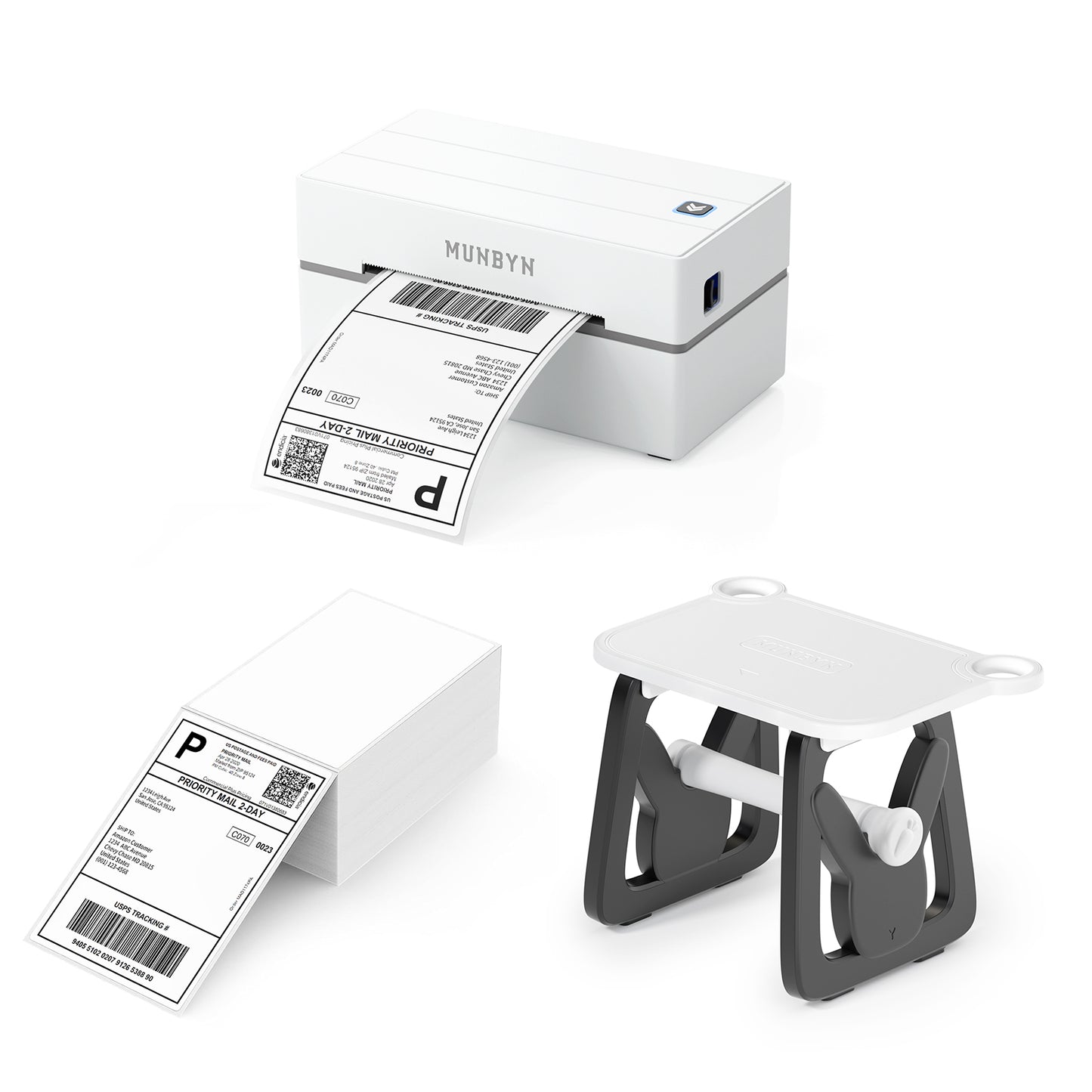 MUNBYN RealWriter 130B Bluetooth Thermal Label Printer Kit