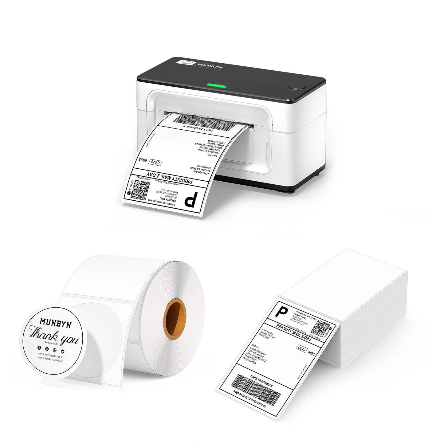 MUNBYN RealWriter 941B Bluetooth Thermal Label Printer Kit