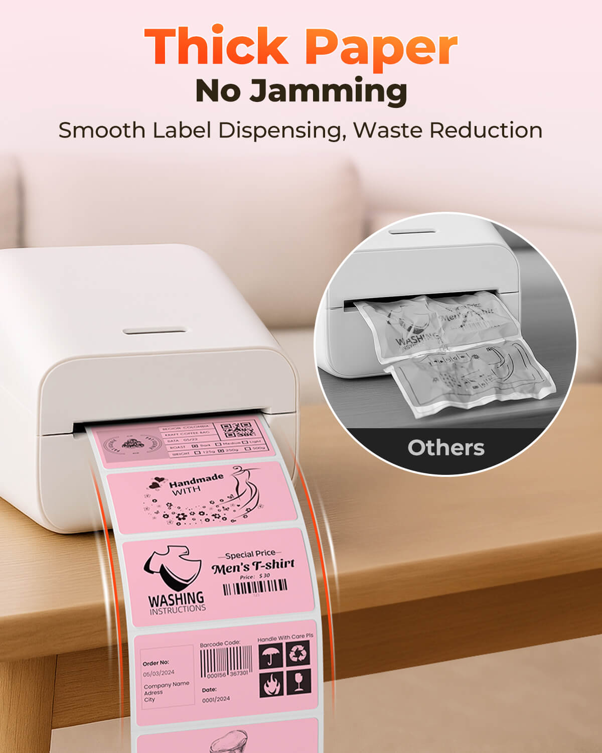 Munbyn 4"x2" Generic Rectangle Series Thermal Labels (500/Roll)