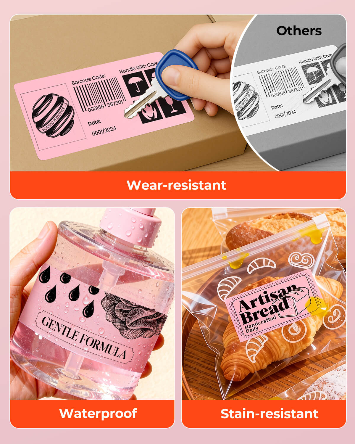 4" x 2"  Rectangle Labels