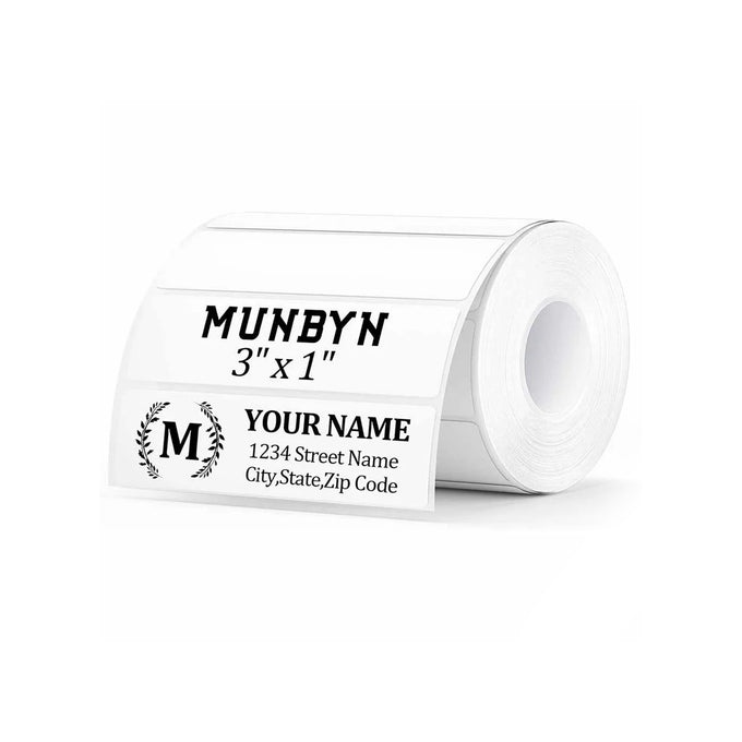 MUNBYN 3" x 1" Rectangle Thermal Labels for Barcode and Address Labels