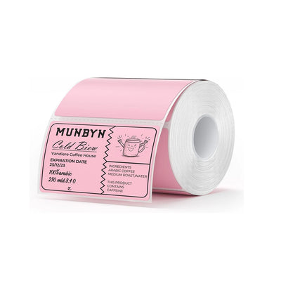 White 3x2 inch MUNBYN label printer paper sheets for printing labels, shown in the image.