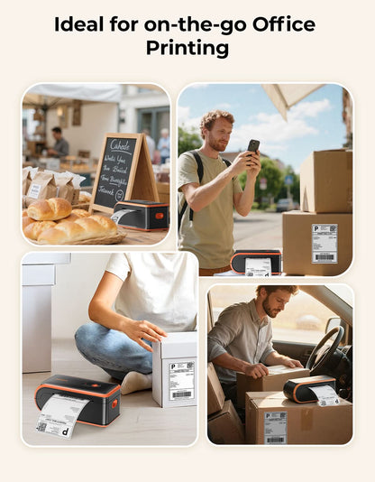 Munbyn Anywhere Office Kit ITP04 A4 Document Printer + MC240 Bluetooth Label Printer