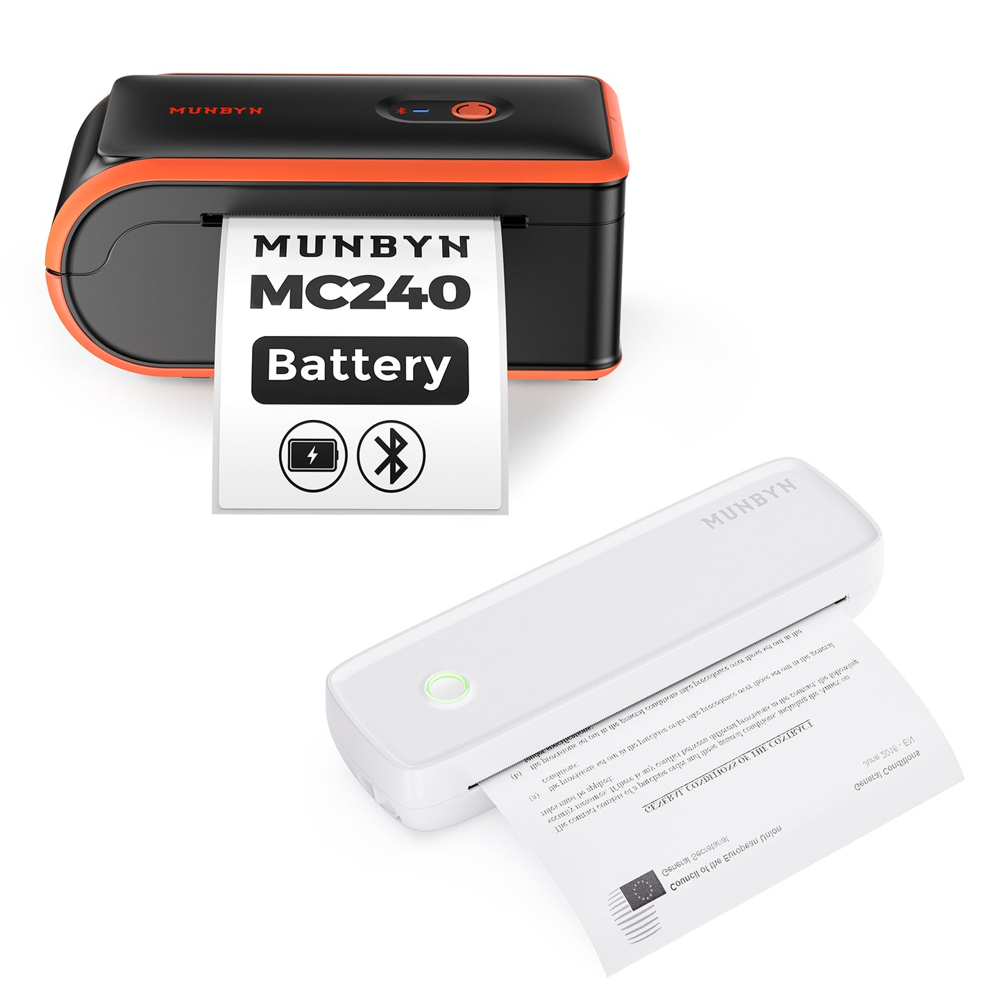 Munbyn Anywhere Office Kit ITP04 A4 Document Printer + MC240 Bluetooth Label Printer