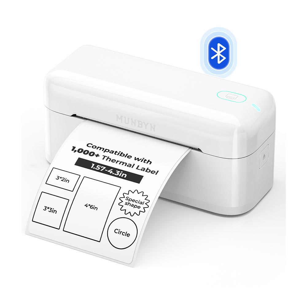 MUNBYN 402B Bluetooth Label thermal printer white