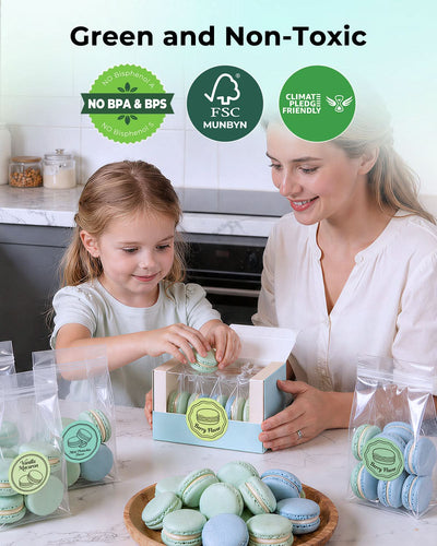 MUNBYN 2" Macaron Round Thermal Labels for Product and Packaging Stickers