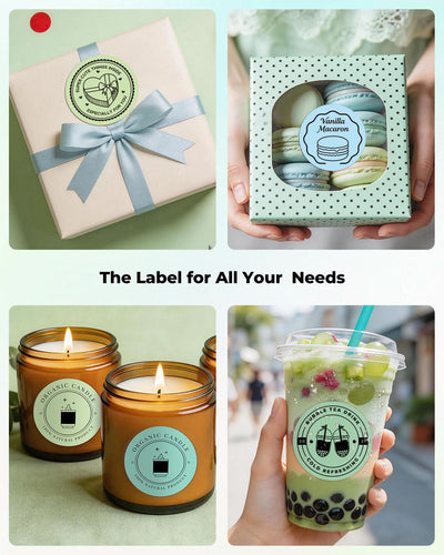 MUNBYN 2" Macaron Round Thermal Labels for Product and Packaging Stickers