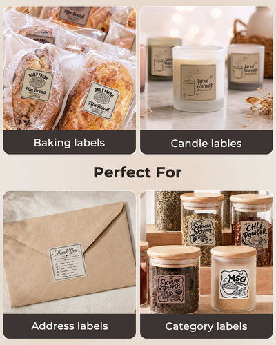 MUNBYN 2" Morandi Square Thermal Labels