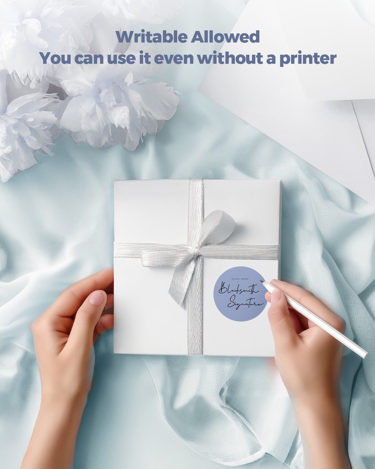 2-inch Morandi-colored label printer paper by MUNBYN with neatly cut labels ready for printing.