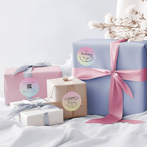 Personalize your gift wrapping or add a charming touch to thank you notes with these vivid gradient labels.