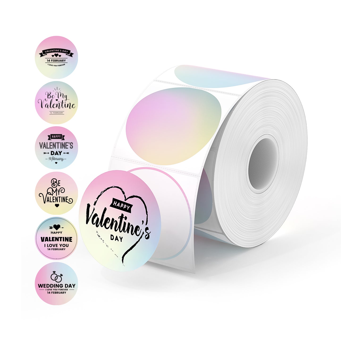 MUNBYN 2-Inch Round Thermal Gradient Sticker Label  | 750 labels