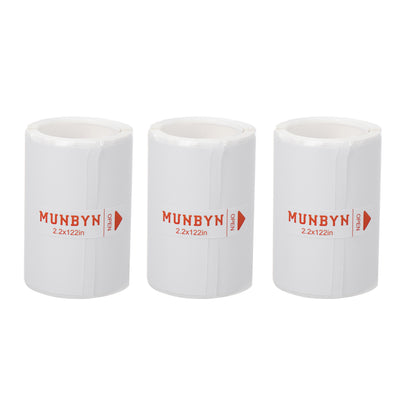 MUNBYN SP01 AI Printer Thermal Sticker Paper Refill | 2.2" x 122", 3 Rolls