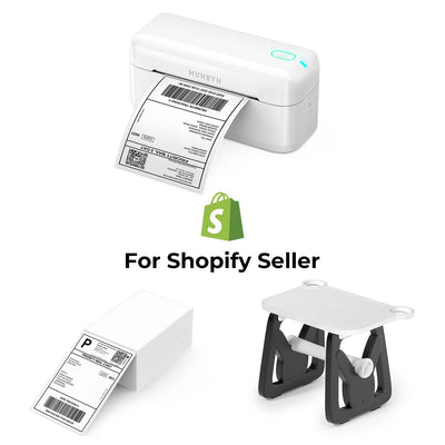 MUNBYN RealWriter 402B Bluetooth Printer & 4x6 Labels Shopify Shipping Elegant Kit