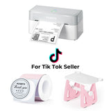 MUNBYN RealWriter 403B Bluetooth Printer & Morandi Labels TikTok Packaging & Branding Elegant Kit