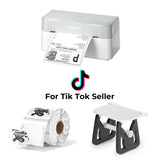 MUNBYN RealWriter 403B Bluetooth Printer & Transparent Labels TikTok Product Labelling Elegant Kit