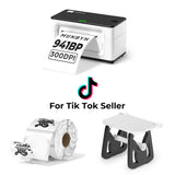 MUNBYN RealWriter 941BP 300DPI Bluetooth Printer & Transparent Labels TikTok Product Labelling Ultra HD Kit