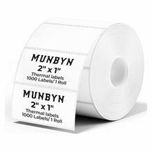 MUNBYN 2"x1" Generic Rectangle Series Thermal Labels (1000/Roll)