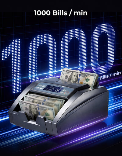 MUNBYN IMC27 counting up to 1,000 bills per minute
