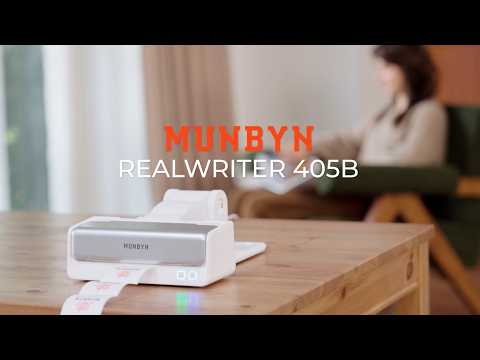 MUNBYN RW405B Dual-Color Bluetooth Thermal Label Printer with Label Holder