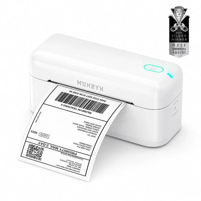 MUNBYN RealWriter 402B thermal label printer in white