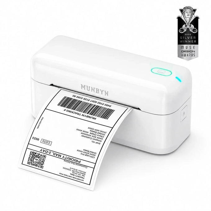 MUNBYN RW402B Bluetooth Thermal Label Printer