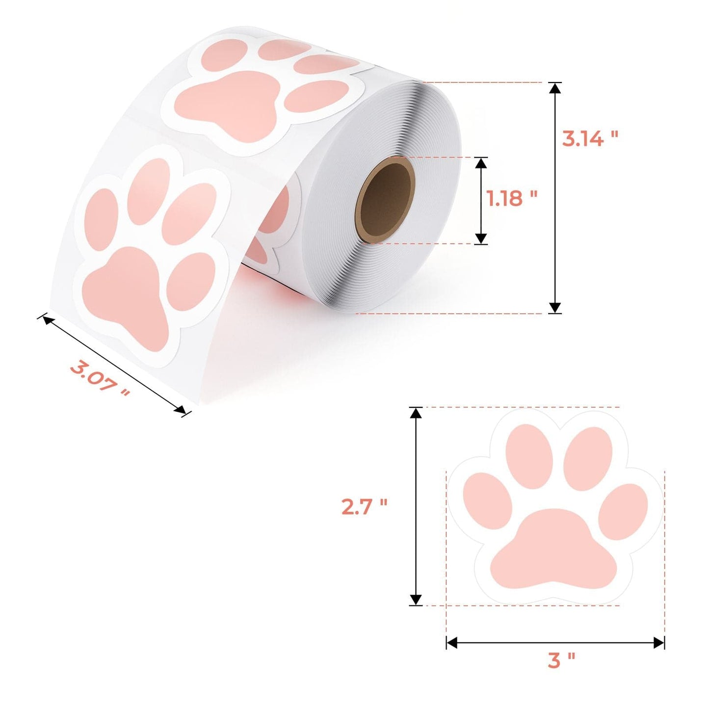 pet paw print sticker labels