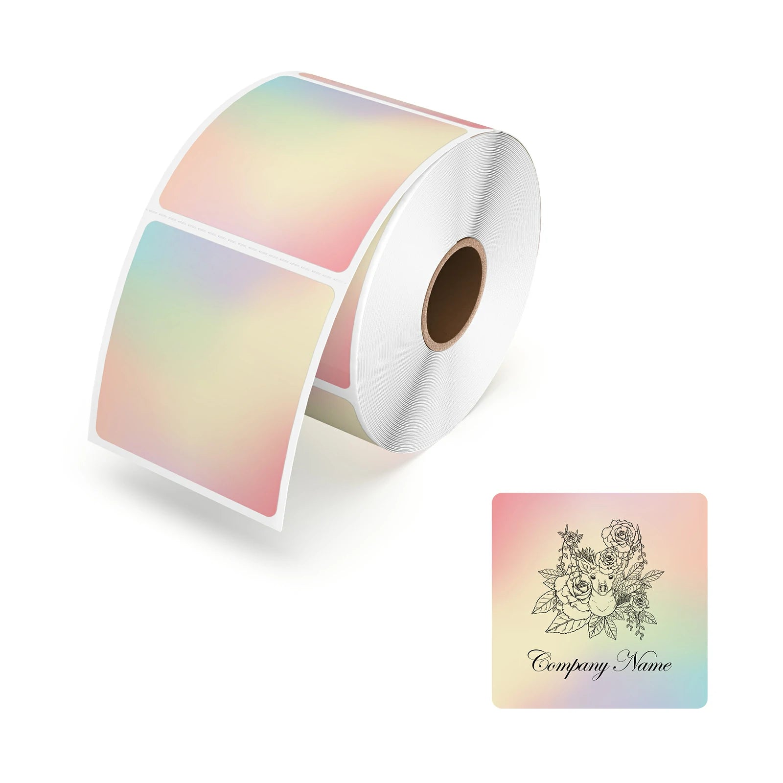 MUNBYN Rainbow Thermal Sticker Labels